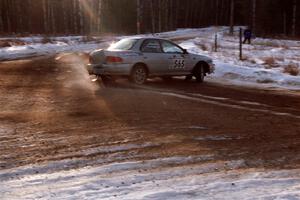Russ Hodges / Jimmy Brandt Subaru Impreza spins on SS7, Black River.