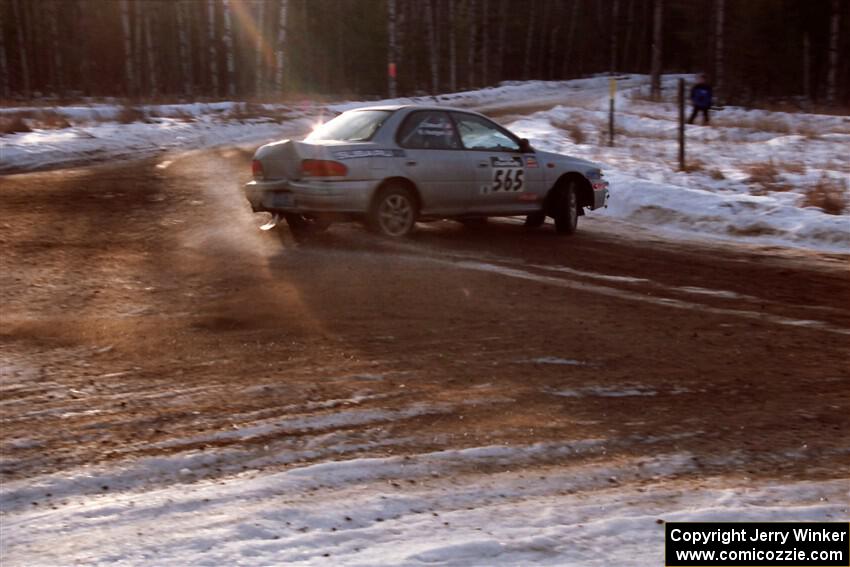 Russ Hodges / Jimmy Brandt Subaru Impreza spins on SS7, Black River.