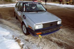 Chris Whiteman / Mike Paulin VW GTI on SS7, Black River.