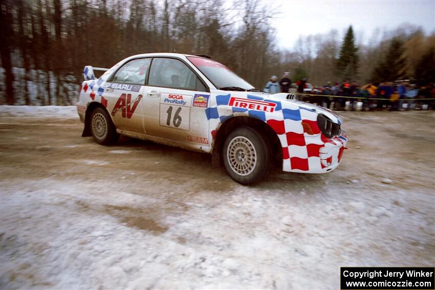 David Higgins / Calvin Cooledge Subaru WRX on SS9, Camp 8.