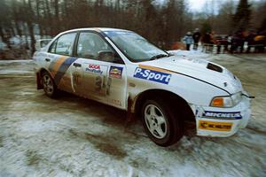 Pete Lahm / Frank Cunningham Mitsubishi Lancer Evo IV on SS9, Camp 8.