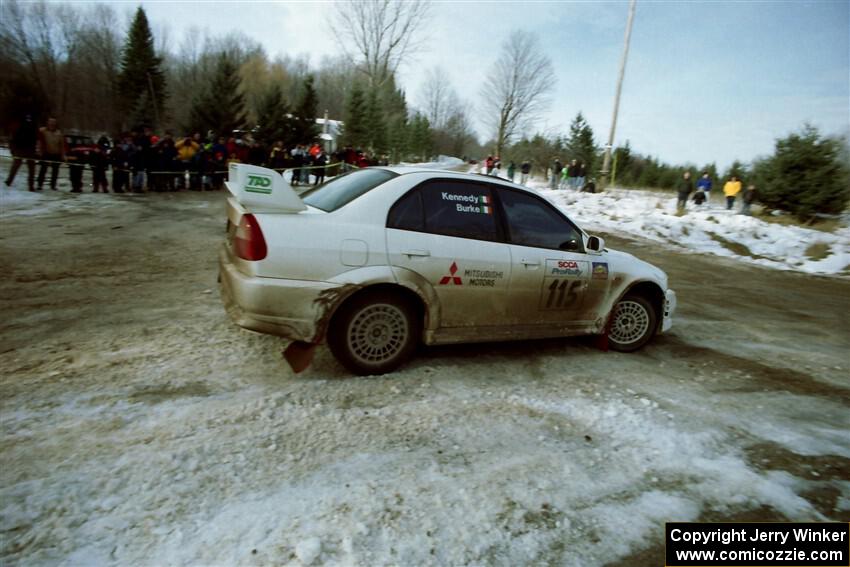 Seamus Burke / Rory Kennedy Mitsubishi Lancer Evo VI on SS9, Camp 8.