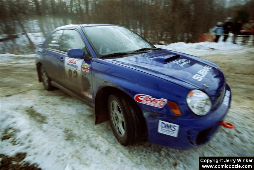 Mark Utecht / Jeff Secor Subaru WRX on SS9, Camp 8.