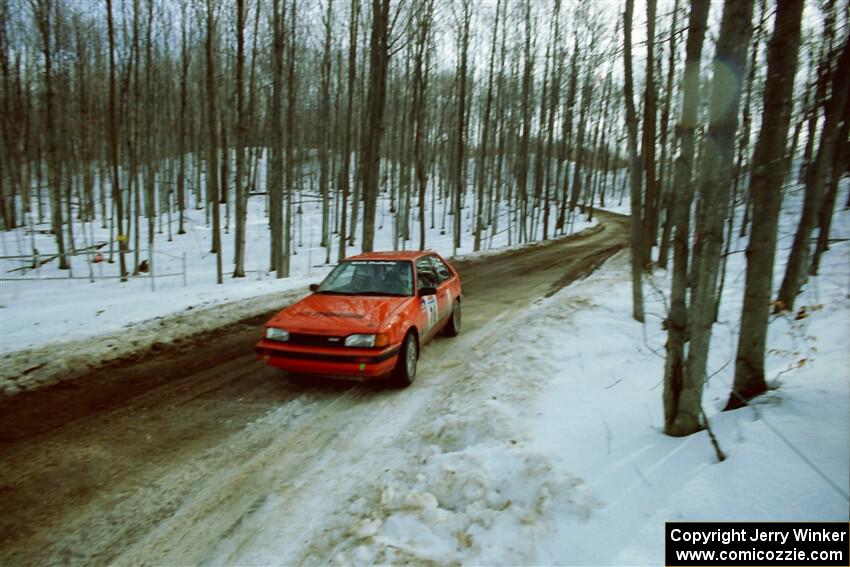 Gail Truess / Pam McGarvey Mazda 323GTX on SS9, Camp 8.