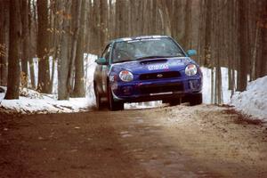 Peter Malaszuk / Darek Szerejko Subaru WRX on SS9, Camp 8.