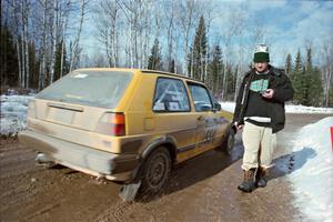 Mark Buskirk / Paul Fernandez VW GTI leaves the start of SS10, Camp 30.
