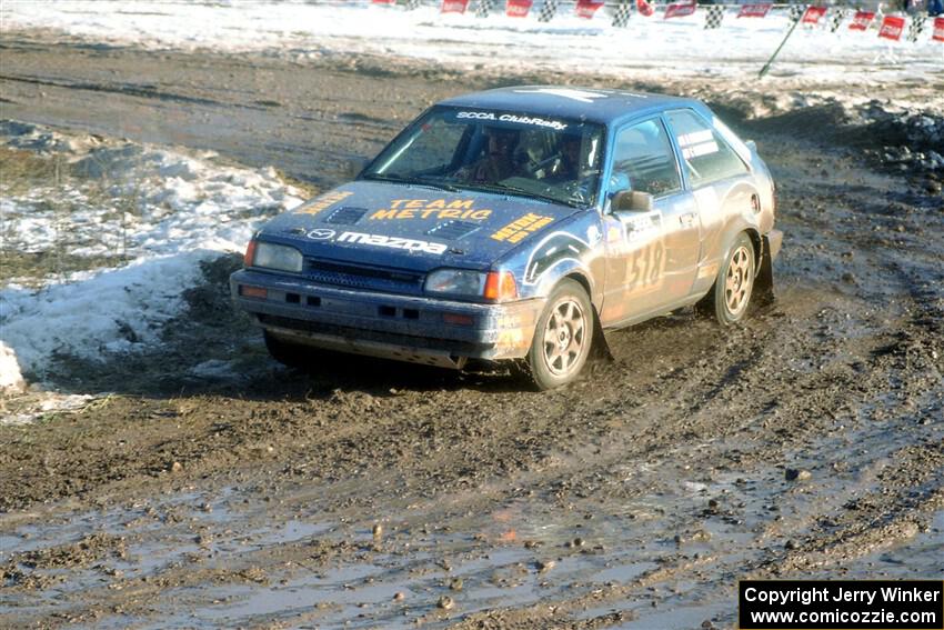 Andy Mohrlant / Chris Huntington Mazda 323GTX on SS12, Hungry 5 I.