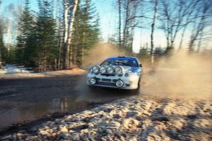 Mark Higgins / Michael Gibson Hyundai Tiburon on SS14, Meaford.