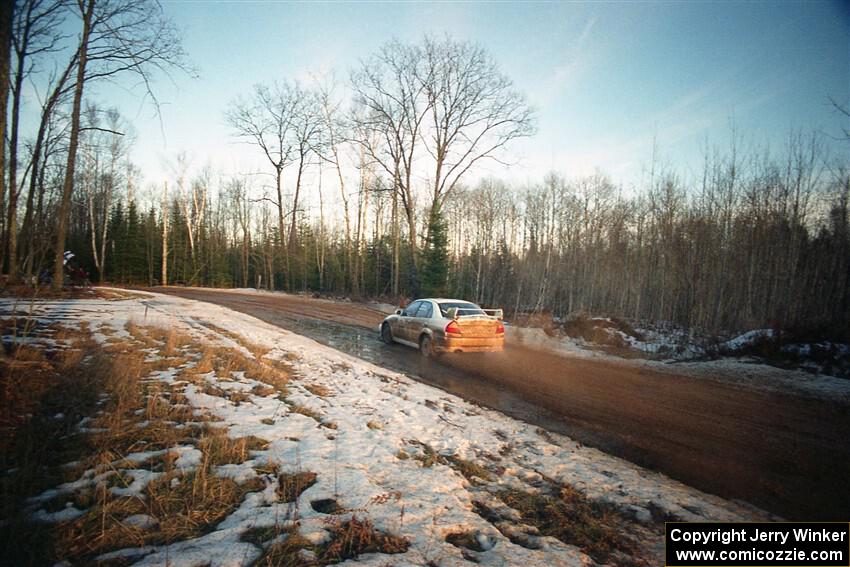Seamus Burke / Rory Kennedy Mitsubishi Lancer Evo VI on SS14, Meaford.