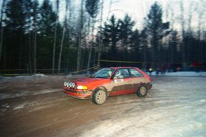 Gail Truess / Pam McGarvey Mazda 323GTX on SS16, Thunder River.