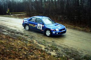 Mark Utecht / Jeff Secor Subaru WRX on SS1, East Steamboat.