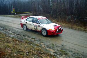 Paul Dunn / Pete Gossett Mitsubishi Lancer Evo IV on SS1, East Steamboat.