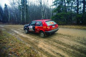 J.B. Niday / Jeff Burmeister drift their VW GTI on SS1, East Steamboat.