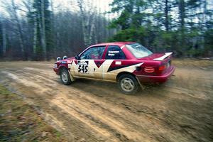Eric Seppanen / Jake Himes Nissan Sentra SE-R on SS1, East Steamboat.