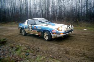 Doug Dill / Tyler Dill Mazda RX-7 on SS1, East Steamboat.