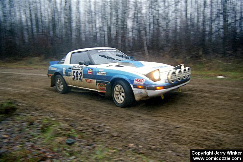 Doug Dill / Tyler Dill Mazda RX-7 on SS1, East Steamboat.