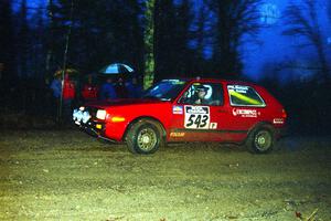 Mike Merbach / Keith Dahlke VW GTI at the spectator corner on SS4, Blue Trail.