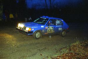 Dave Sterling / Stacy Sehr Dodge Omni GLH Turbo at the spectator corner on SS4, Blue Trail.
