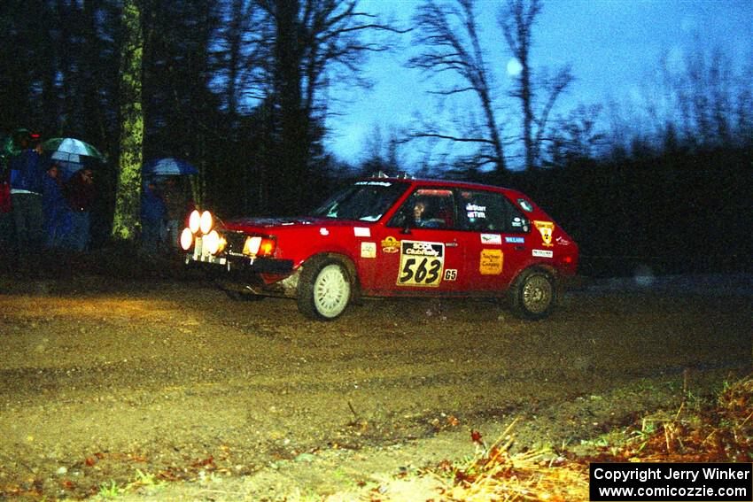 Gary Starr / Bill Tifft Dodge Omni GLH at the spectator corner on SS4, Blue Trail.