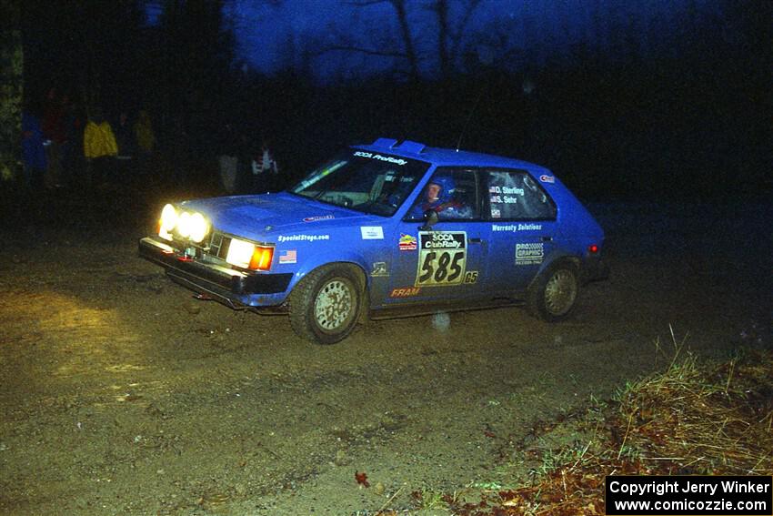 Dave Sterling / Stacy Sehr Dodge Omni GLH Turbo at the spectator corner on SS4, Blue Trail.