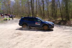 The '0' car, a Subaru Crosstrek, on SS1, Steamboat I.