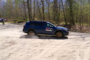 The '0' car, a Subaru Crosstrek, on SS1, Steamboat I.