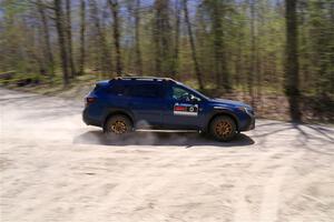 The '0' car, a Subaru Crosstrek, on SS1, Steamboat I.