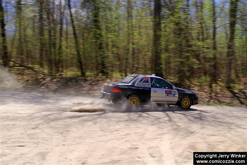 Travis Mattonen / Anikka Nykanen Subaru Impreza on SS1, Steamboat I.