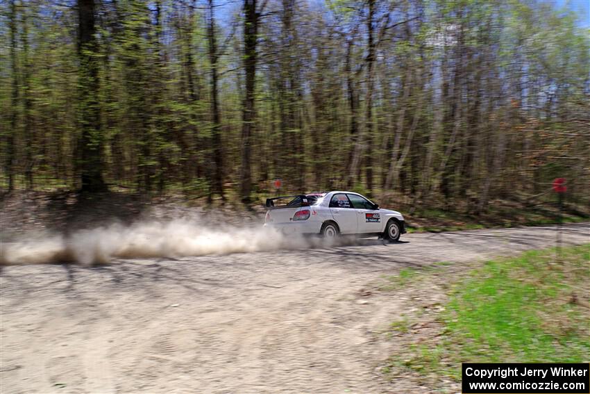 Josh Kemp / Danielle Kemp Subaru WRX on SS1, Steamboat I.