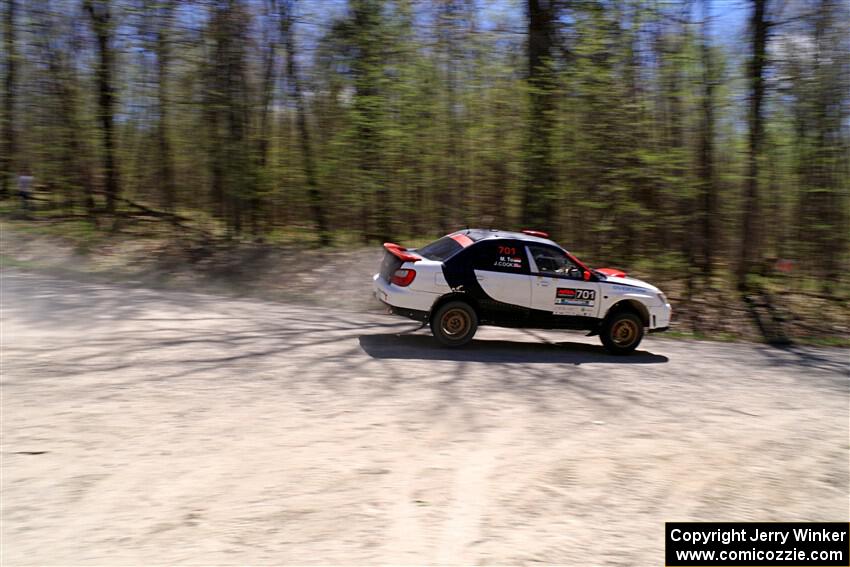 Jason Cook / Maggie Tu Subaru WRX on SS1, Steamboat I.
