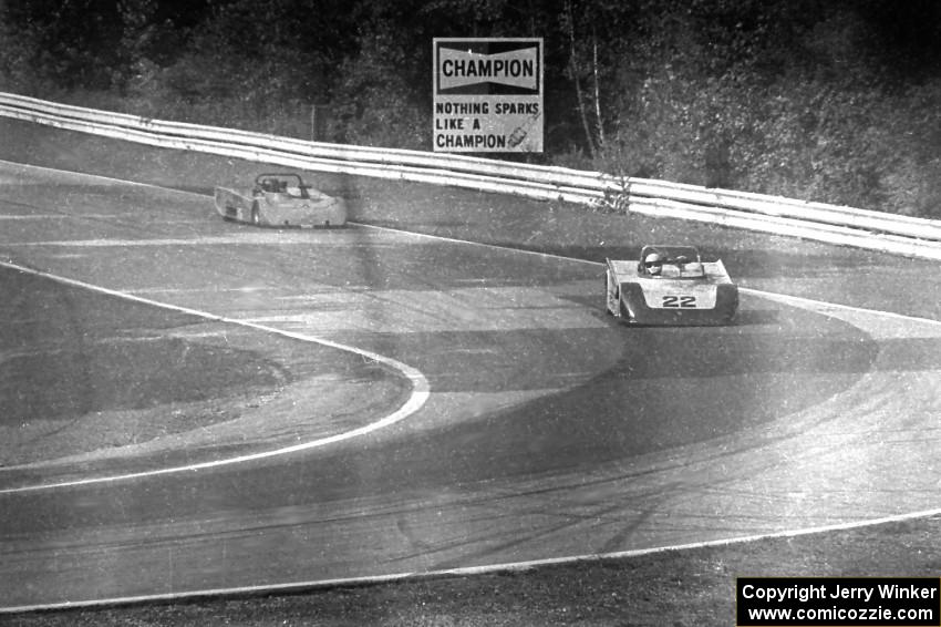 Rex Ramsey in a Tiga SC80 and ??? in a Lola T-592S at turn 12