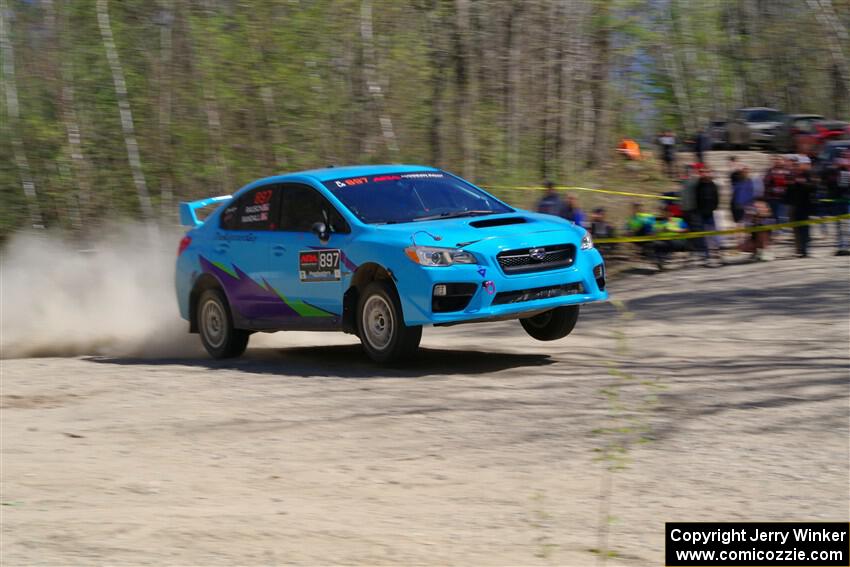 Jamey Randall / Andrew Rausch Subaru WRX on SS3, Steamboat II.
