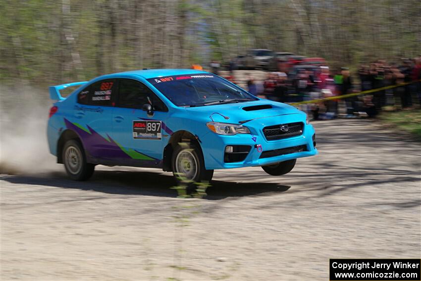Jamey Randall / Andrew Rausch Subaru WRX on SS3, Steamboat II.