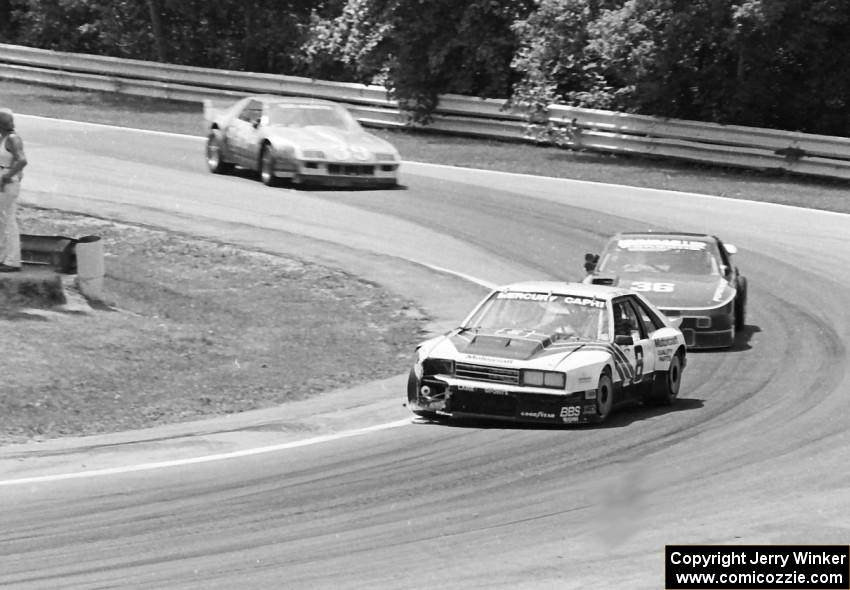 Tom Gloy's Mercury Capri, Paul Miller's Porsche 924 Carrera Turbo and Paul DePirro's Chevy Camaro