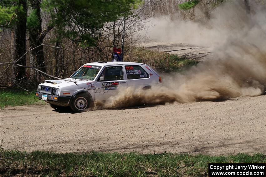Josh Nykanen / Matt Nykanen VW GTI on SS4, Kabekona II.