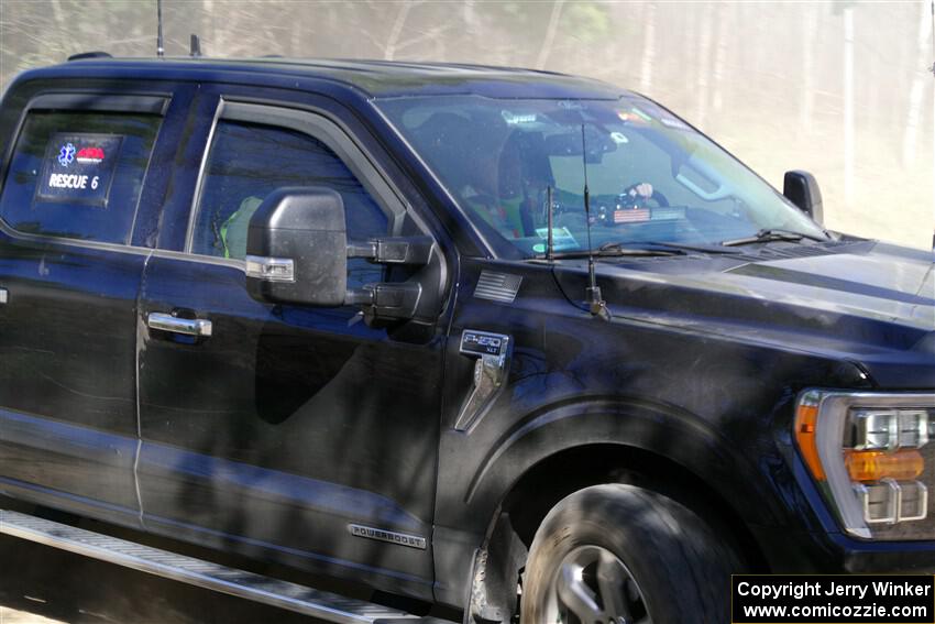 A Ford F-150 pickup sweeps SS4, Kabekona II.