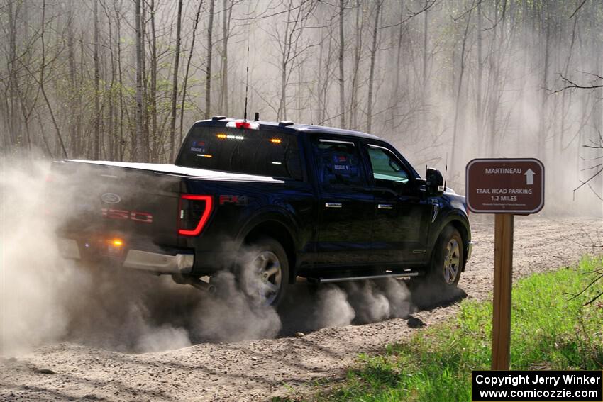 A Ford F-150 pickup sweeps SS4, Kabekona II.