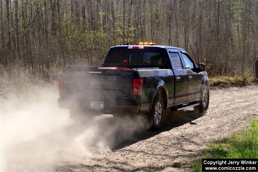 A Ford F-150 pickup sweeps SS4, Kabekona II.