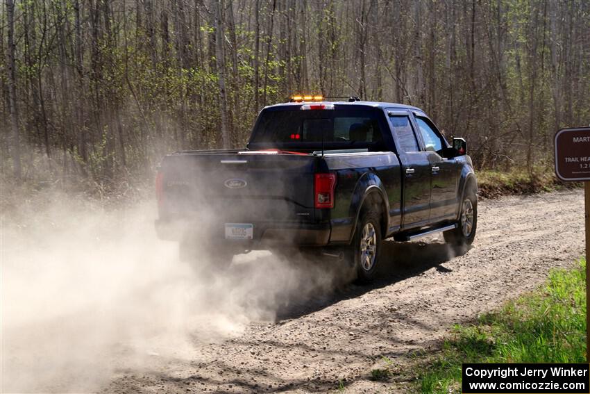 A Ford F-150 pickup sweeps SS4, Kabekona II.