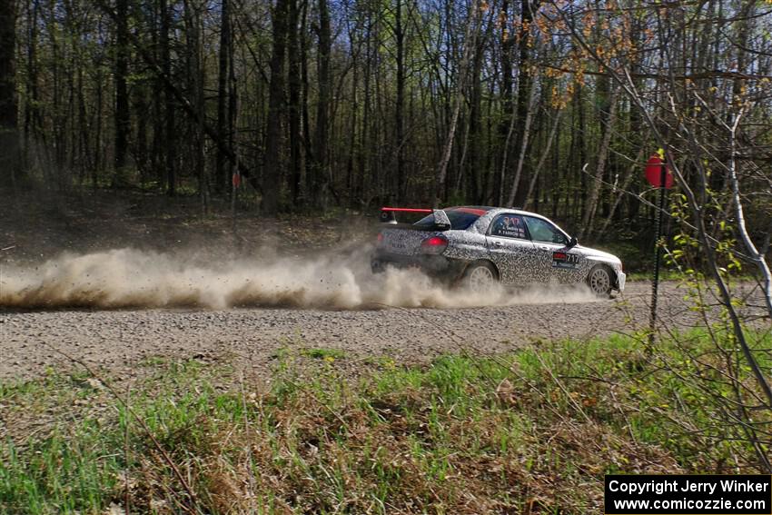 Peter Farrow / Jackson Sedivy Subaru WRX on SS5, Steamboat III.