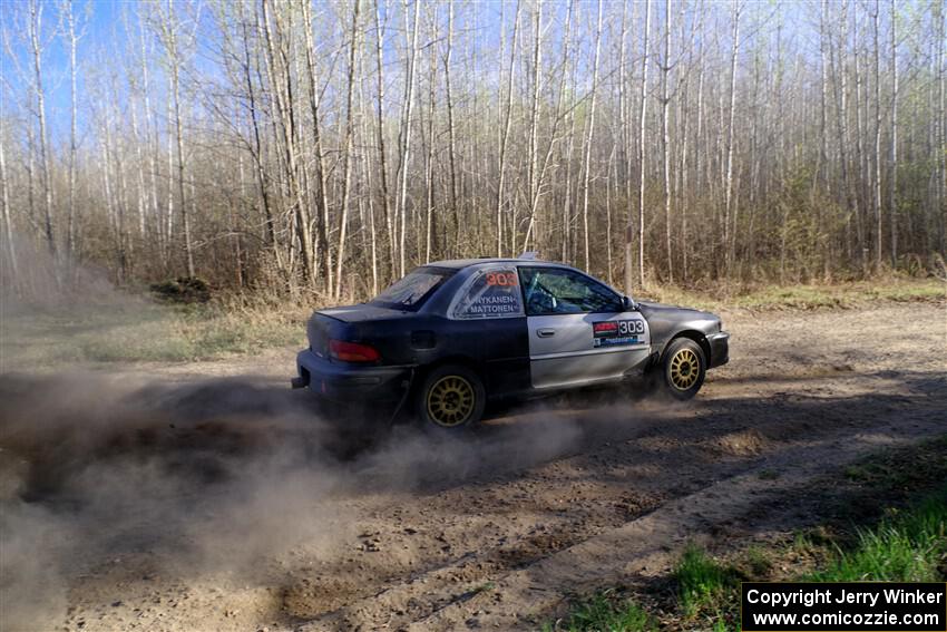 Travis Mattonen / Anikka Nykanen Subaru Impreza on SS6, Kabekona III.