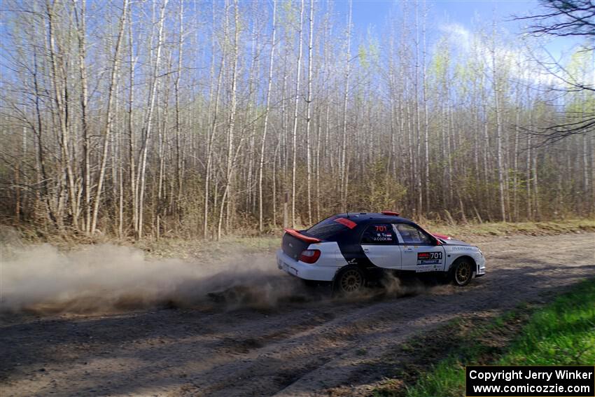 Jason Cook / Maggie Tu Subaru WRX on SS6, Kabekona III.