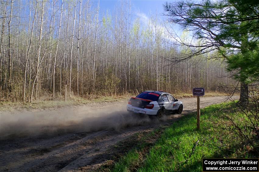Jason Cook / Maggie Tu Subaru WRX on SS6, Kabekona III.