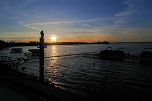 The view of Leech Lake from the awards ceremony, in Walker, MN.