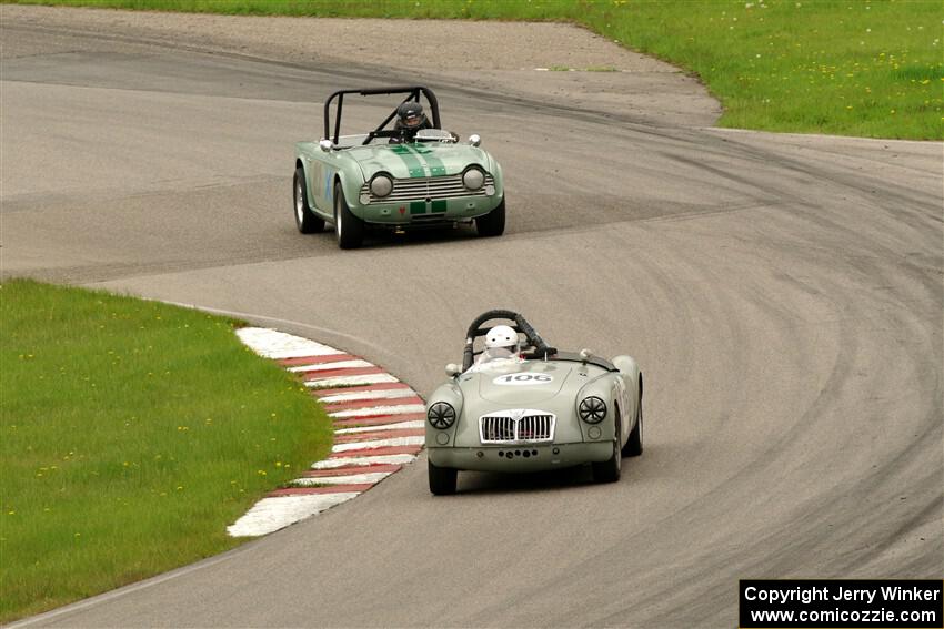 and Tim Lynch's Triumph TR-4A