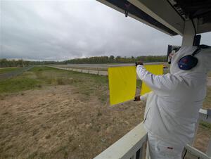 Race Group 1: Spec Racer Ford 3s on the pace lap.