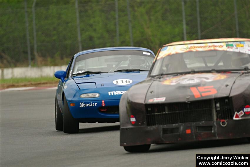 Jerry Dulski's Datsun 260Z and Lon Blaser's Mazda Miata