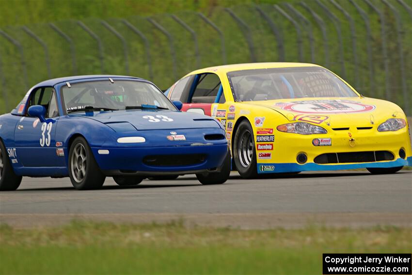 Luke Allen's Spec Miata Mazda Miata and Jim Kulseth's GTA Chevy Monte Carlo