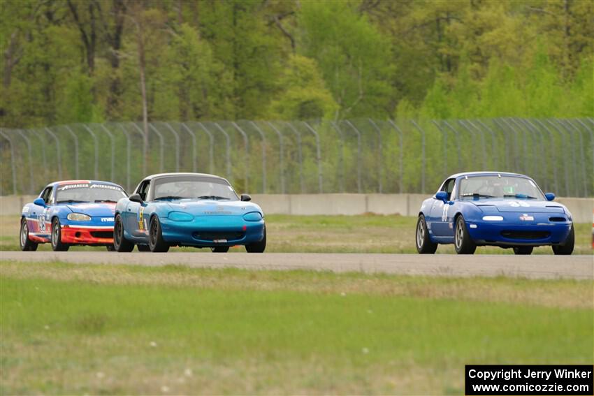 Luke Allen's, Rick Buan's and Bruce Allen's Spec Miata Mazda Miatas