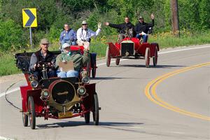 Jeff Hasslen's 1907 Franklin, Gregory Gumtow's 1904 Overland and Dave Liepelt's 1908 Ford